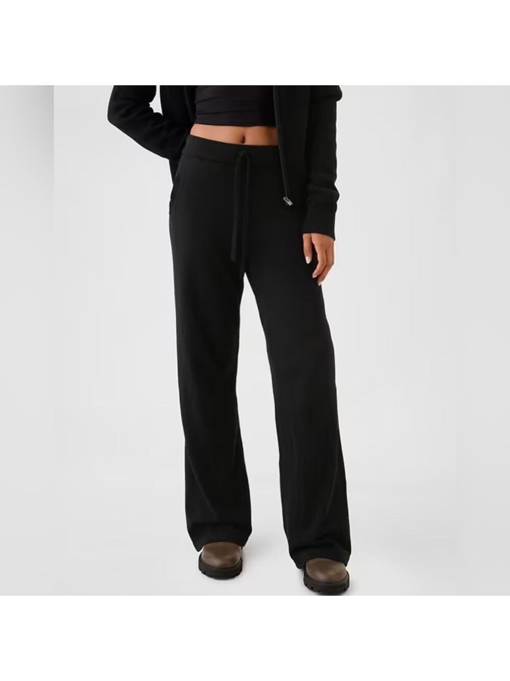 Gap Cashsoft Black Cozy Sweater Soft Loungewear Pants NWT M